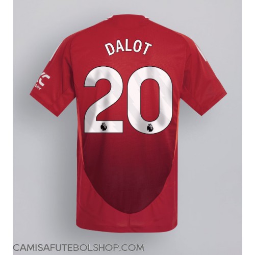 Camisa de time de futebol Manchester United Diogo Dalot #20 Replicas 1º Equipamento 2024-25 Manga Curta